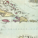 Vintage Map of West Indies, 1823