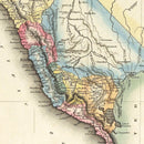 Vintage Map of Peru 1823