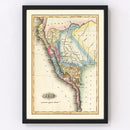 Vintage Map of Peru 1823