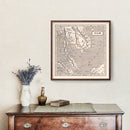 Vintage Map of Thailand 1848