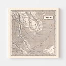 Vintage Map of Thailand 1848