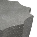 35.43' Modern Outdoor and Indoor Waterproof Coffee Table, Durable MgO Cement Design, Suitable for Terraces, Gardens, Backyards and Living Rooms ( Grey)