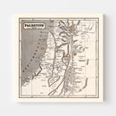Vintage Map of Palestine, 1848