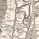 Vintage Map of Palestine, 1848