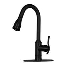 Copper Pull Out Kitchen Faucet, Single Level Solid Brass Kitchen Sink Faucets with Pull Down Sprayer