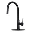 Copper Pull Out Kitchen Faucet with Deck Plate, Single Level Solid Brass Kitchen Sink Faucets with Pull Down Sprayer