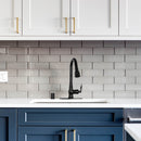 Pull Out Kitchen Faucet with Deck Plate, Single Level Solid Brass Kitchen Sink Faucets with Pull Down Sprayer-AK96418-D-MB