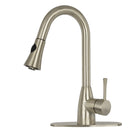 Copper Pull Out Kitchen Faucet, Single Level Solid Brass Kitchen Sink Faucets with Pull Down Sprayer