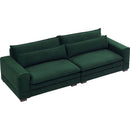 104.72" Mid-Century Sofa Couch Modern Upholstered Couch for Livingroom,Bedroom, Apartment, Home Office GREEN