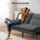 Corduroy Grey 73In Adjustable Backrest Futon SofaBed