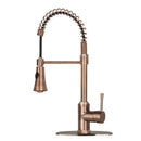 One-Handle Pre-Rinse Spring Copper Kitchen Faucet