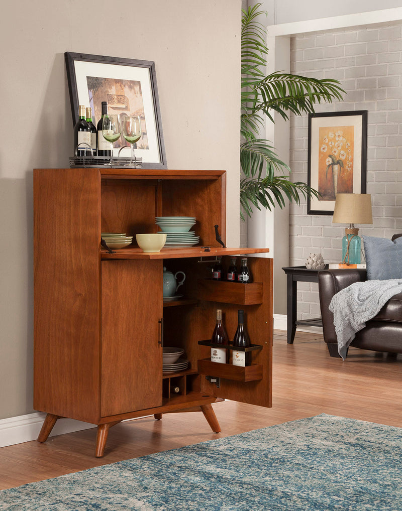 Flynn Large Bar Cabinet, Cherry Acorn