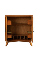 Flynn Small Bar Cabinet, Chestnut