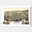 Vintage Map of Hamburg, Pennsylvania 1889