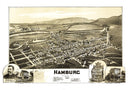 Vintage Map of Hamburg, Pennsylvania 1889