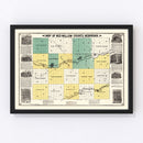 Vintage Map of Red Willow County, Nebraska 1890