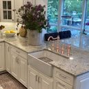 Two-Handles Copper Bridge Kitchen Faucet with Side Sprayer - AK96718C