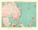 Vintage Map of Australia & New Zealand Ports, 1922