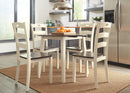 Woodanville - Round DRM Drop Leaf Table - Cream / Brown