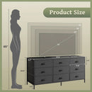 47 Inch 9 Drawer TV Stand Dresser For 50 55 Inch TVs Black