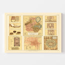 Vintage Map of Mexico City, Mexico 1886