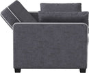Ainsley Loveseat With Pull Out Sleeper Microfiber Charcoal