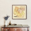 Vintage Map of Morelos Mexico, 1886