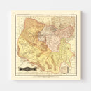 Vintage Map of Morelos Mexico, 1886