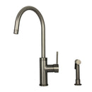 One-Handle Copper Widespread Kitchen Faucet with Side Sprayer