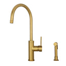 One-Handle Copper Widespread Kitchen Faucet with Side Sprayer