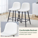 Modern White PU Bar Chair Set - Rounded Backrest, Stable Comfort, Multiple Colors