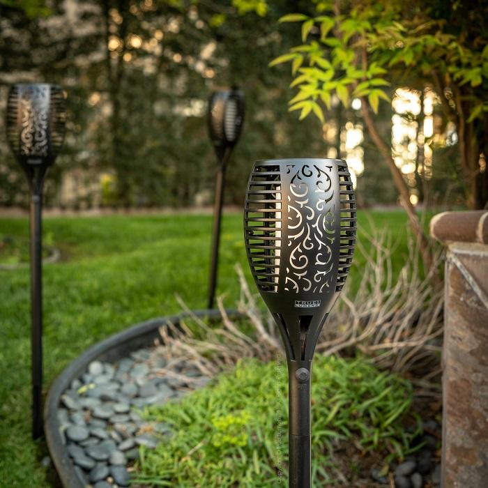 SolaFlame® | 96LED Flickering Flame Outdoor Solar Light | Dusk to Dawn | 2-Pack