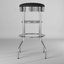 Heavy Duty Backless Swivel Bar Stools with Faux Leather