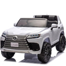Licensed LEXUS LX600 24V Two-seater XXL Kids Ride On Car W/Parents Control,Seat width 20 inches,2WD,Four-wheel suspension,Bluetooth,MP3,Music,Power display,Speeds 1.86-3.11MPH For Kids.