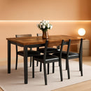 Sixty Three Inch Extendable Dining Table Set Rustic Brown