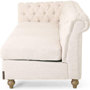 Comfy Large Sectional Sofa with Wooden Legs, Retro Style for Living Room