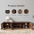 Mid Century Modern TV Stand Solid Wood Console 65 Inch TV