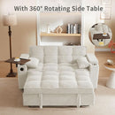 65Inch Convertible Sleeper Sofa With Adjustable Backrest