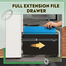 White 3 Drawer Slim File Cabinet For Office Lockable