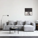 Grey Modular Sectional Sofa Set With Ottoman And Chaise