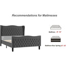 LIFT UP VELVET GRAY  FULL SIZE BED