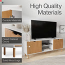 Modern 70 Inch TV Stand With Durable Adjustable Shelves