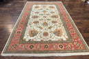 Flatweave Soumak Rug 6x9, Nourison Rug, Wool Handmade, Floral, Ivory