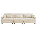Modern Oversize Sofa With Cloud Like Comfort, Featuring Waist And Throw Pillows