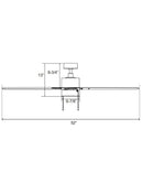 52" Aldea 4-Blade Ceiling Fan Oil Rubbed Bronze Motor Finish and Walnut Blade Finish with Integrated LED Light