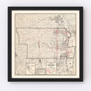 Vintage Map of Glenn County, California 1935