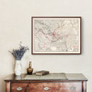 Vintage Map of Fresno County, California 1935