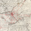 Vintage Map of Fresno County, California 1935