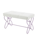 Priya II - Synthetic Leather Purple Bench - Purple / White