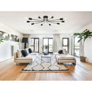 10 Light Sputnik Chandelier Black Ceiling Light Semi Flush Mount Light Ceiling Lamp